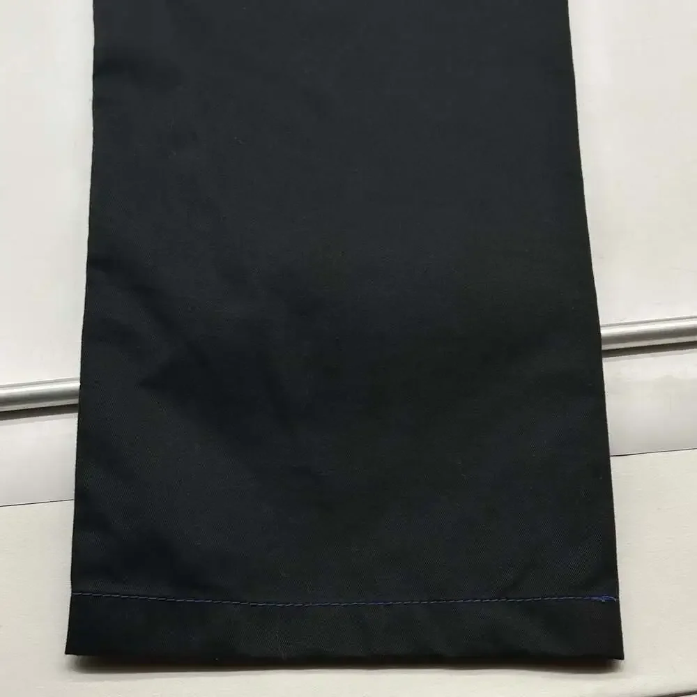 True Religion Size 34 Jet Black Pacific Blue Stitch Flap Baggy Cargo Pants NWT